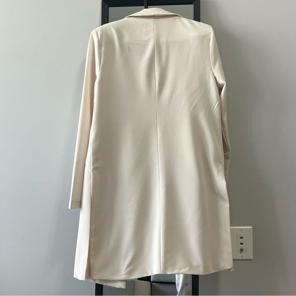 NWOT Truth by Republic white pocket long blazer, jacket, coat, small, structured - Picture 3 of 6